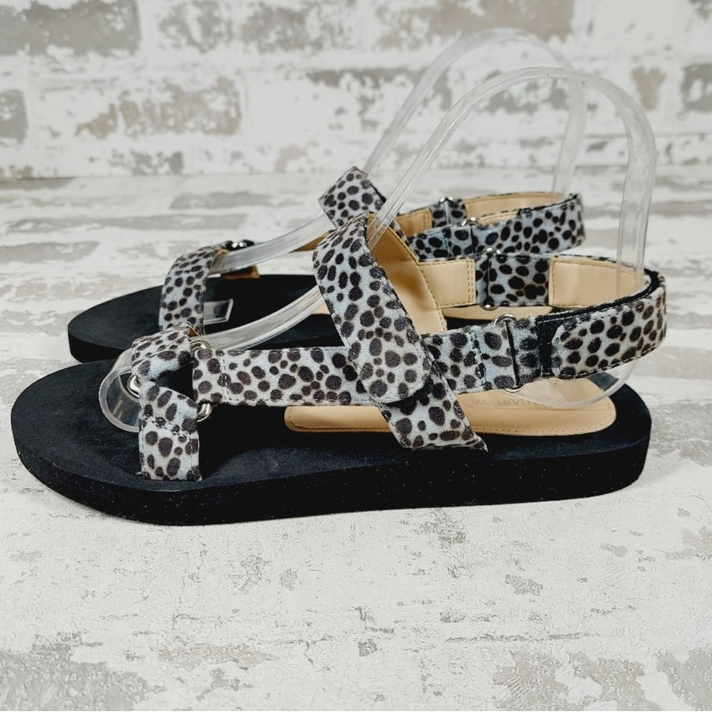 Stuart Weitzman Vail Cheetah Suede Slingback Sport Sandals NEW 7